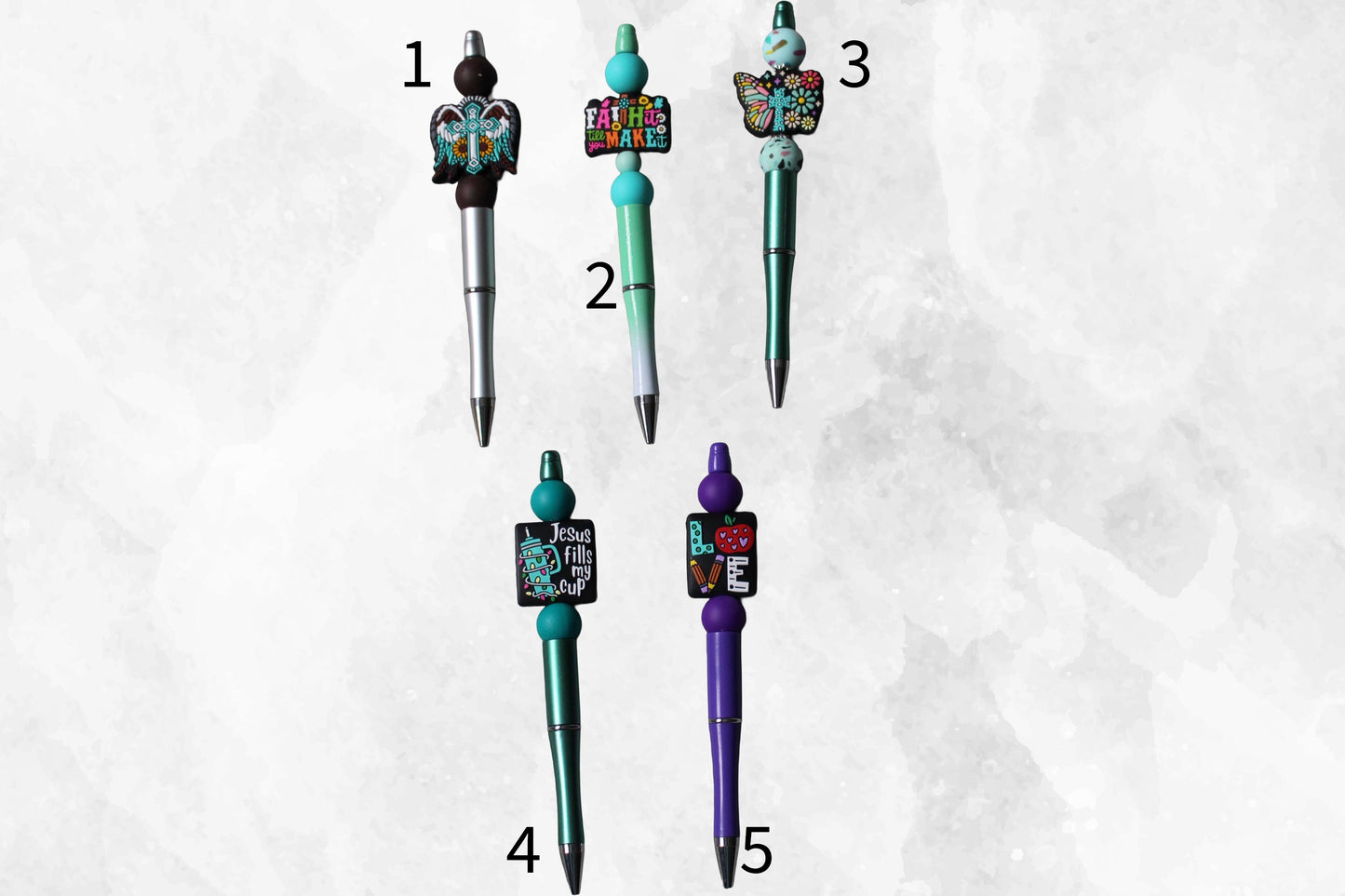Beaded Pens - Faith & Love