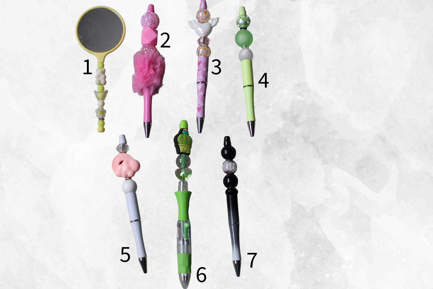 Beaded Mirror & Pens