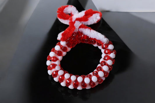Pipe Cleaner Beaded Wreaths 5x6cm